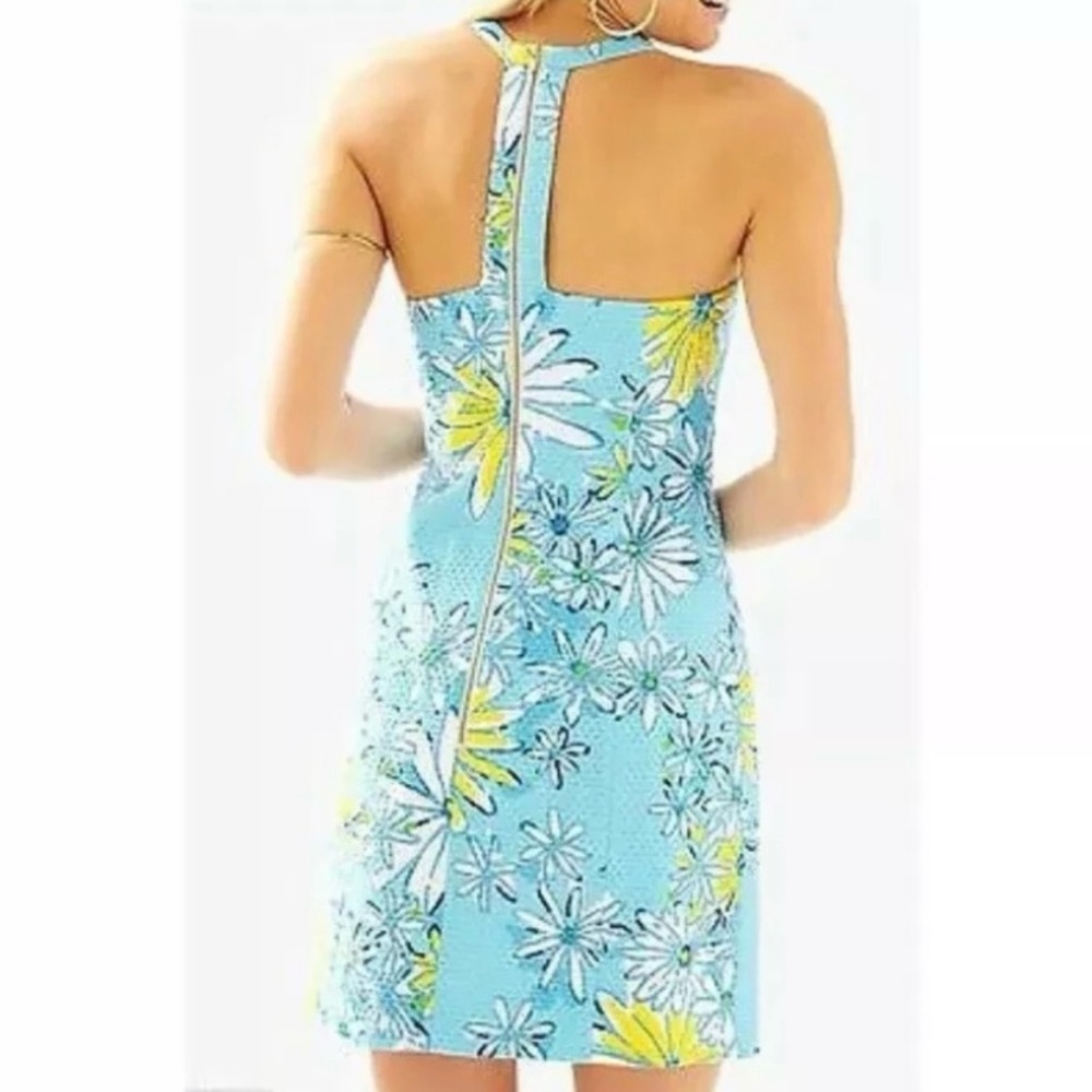 Lilly Pulitzer Grayes Breakwater Blue Daisy Shift Dress Size 2 Dance All Over - Picture 13 of 13